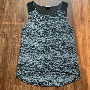 Rubbish Sleeveless Top Grey Animal Print Size Medium